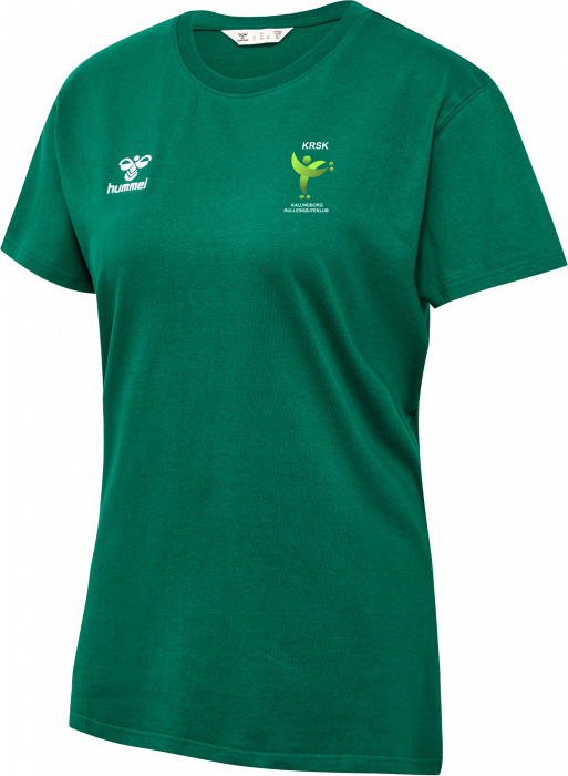 Hummel - Krsk Bomulds T-Shirt Dame - Evergreen